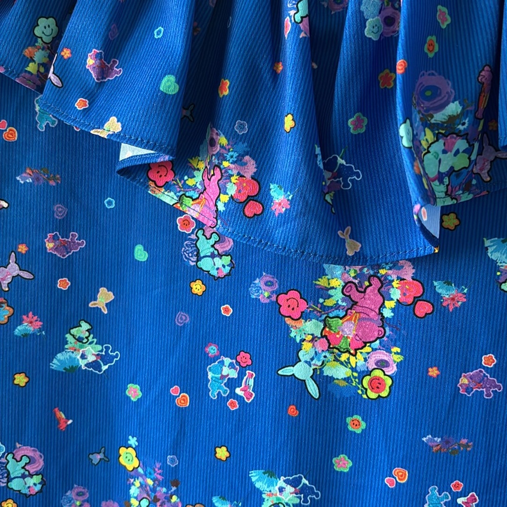 Andersson Bell Flower Bear Print Ruffle Dress in M - Picture 11 of 11
